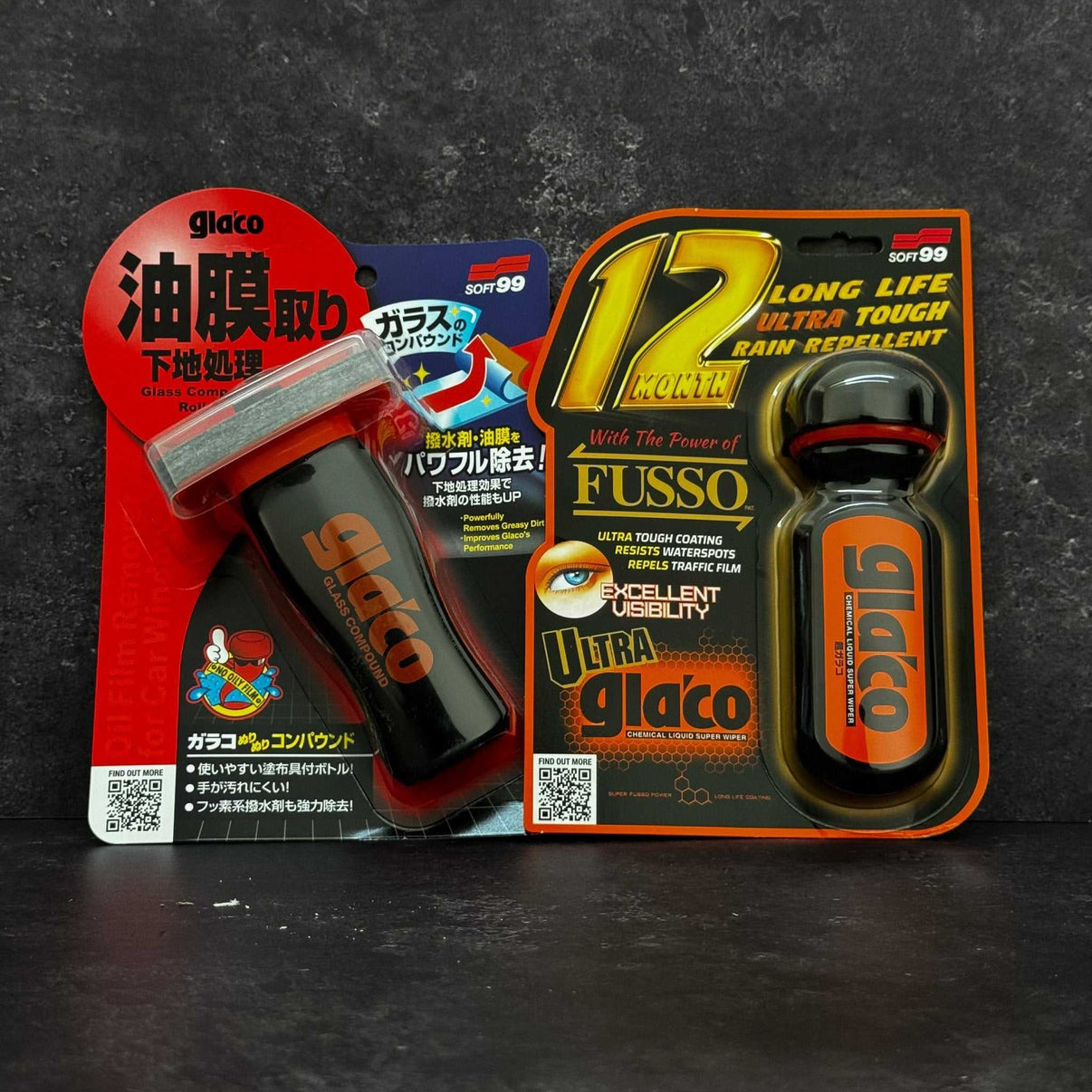 Glaco Kit de Cristales limpiador profundo con abrasivos y repelente de agua duradero para vehículos