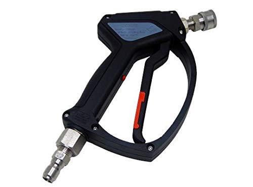 MTM Hydro Pistola pulverizadora SGS28 con QC de acero inoxidable instalada